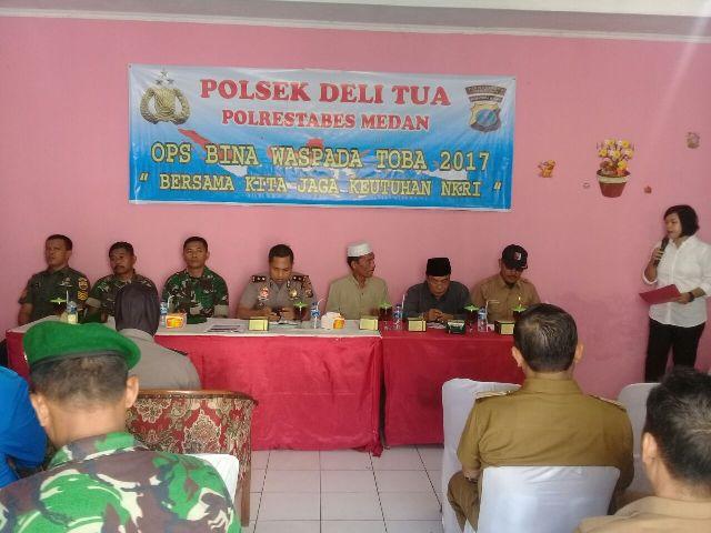 Polsek Delitua Bersama Muspika Plus Gelar Rapat Koordinasi Ops Bina Waspada Toba 2017