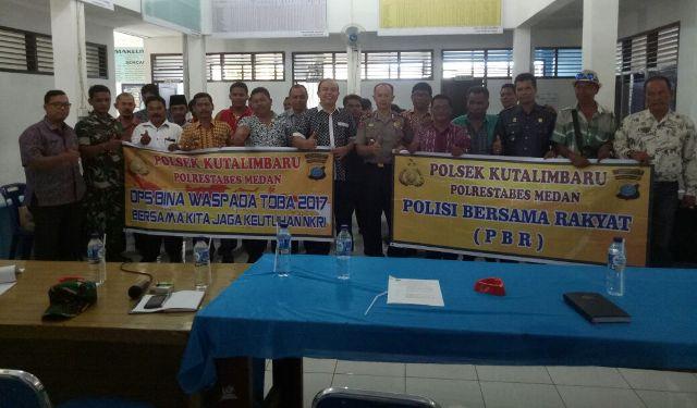 Polsek Kutalimbaru Gelar Giat Ops Bina Waspada Toba 2017 dan Perkenalan Kapolsek Baru