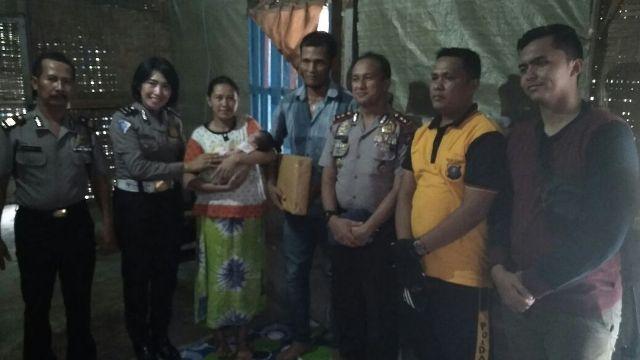 Kapolres Binjai Beri Bantuan Kepada Bayi yang Sempat Ditahan di RS Silvani Binjai