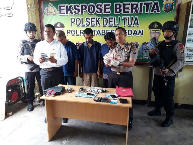 Mengaku Dirampok Ternyata Bohong, Tiga Pelaku Diamankan Polsek Delitua 