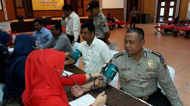 HUT Bhayangkara ke-71, Poldasu Adakan Donor Darah
