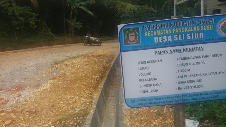 Pengerjaan Parit Beton Desa Sei Siur Dilaporkan ke Penyidik 