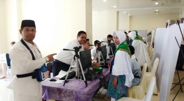 Jemaah Calhaj Kabupaten Asahan Lalukan Rekam Biometriks