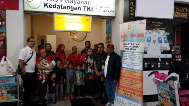 13 TKI Asal Sumut Dipulangkan dari Malaysia