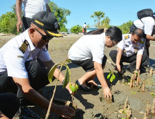Bakamla RI Tanam Mangrove di Perbatasan Indonesia-Timor Leste