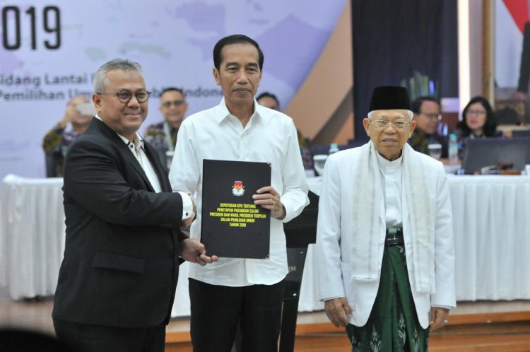 KPU Tetapkan Jokowi dan Maruf Amin Jadi Presiden dan Wakil Presiden RI 