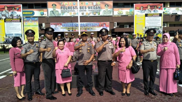 4 Personel Polsek Medan Kota Terima Kenaikan Pangkat