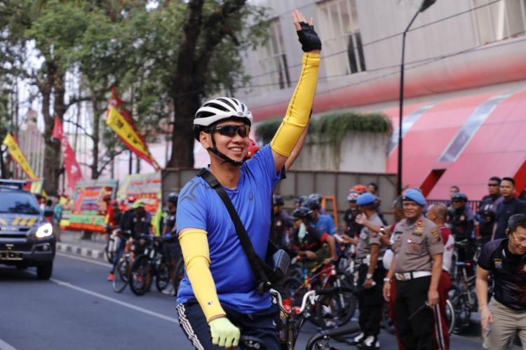 Kapolrestabes Medan Ikut Tour De Bhayangkara 