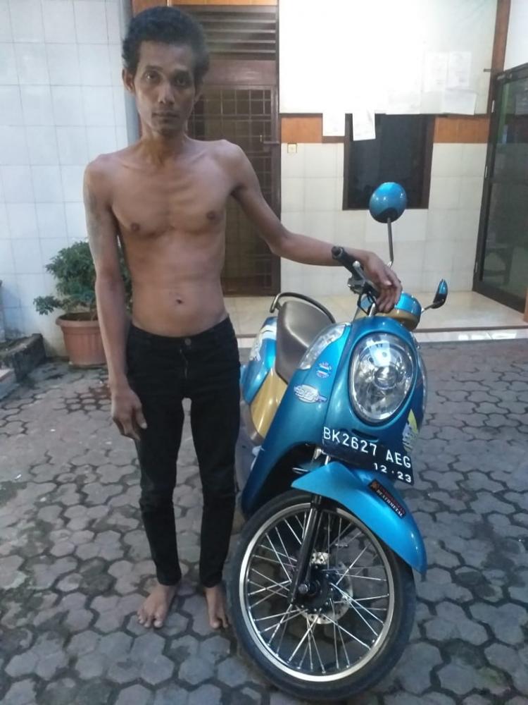 Maling Sepeda Motor Berhasil Dibekuk Polisi