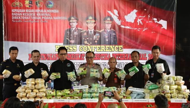 1,5 Ton Narkoba Hasil Selundupan Jaringan Internasional Dimusnahkan Bareskrim Polri