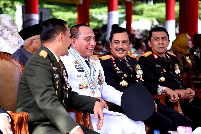 Gubernur Sumut, Pangdam, Kapolda dan Kajati Sumut Kompak di HUT Bhayangkara