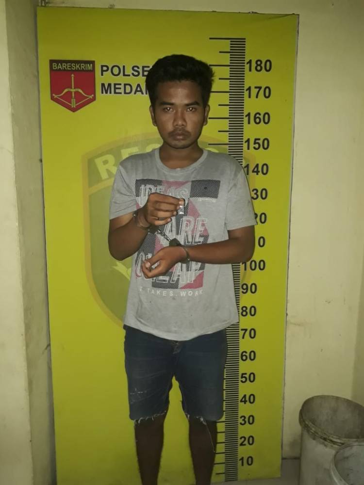 Polsek Medan Area Tangkap Pengedar Sabu di Denai