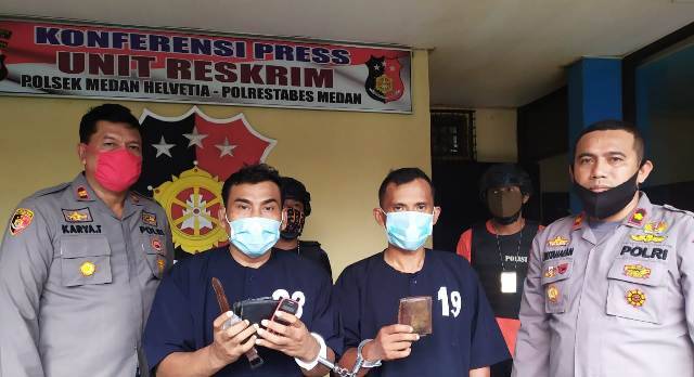 Pura-pura Jadi Pembeli, Komplotan Curanmor Larikan Motor Penjual Mie Balap, Dua Pelaku Ditangkap Polsek Helvetia