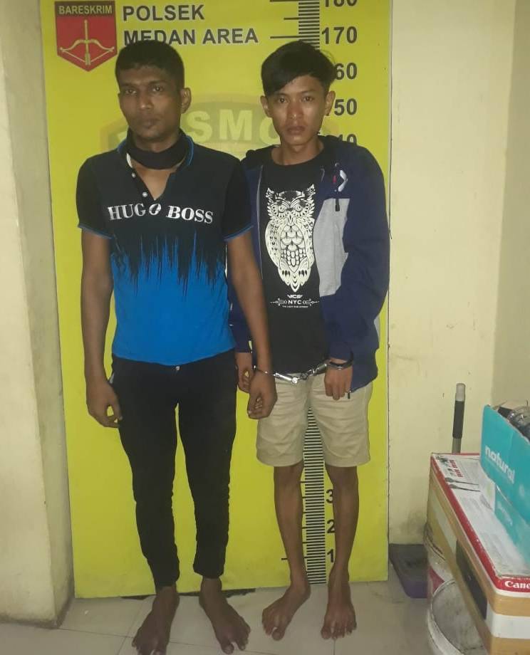 Polsek Medan Area Tangkap Dua Pelaku Curanmor di Jalan Laksana, Aksi Dipantau CCTV
