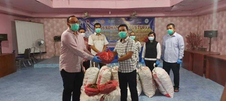 Bupati Tapteng Berikan 450 Kg Jahe Merah kepada Para Nakes