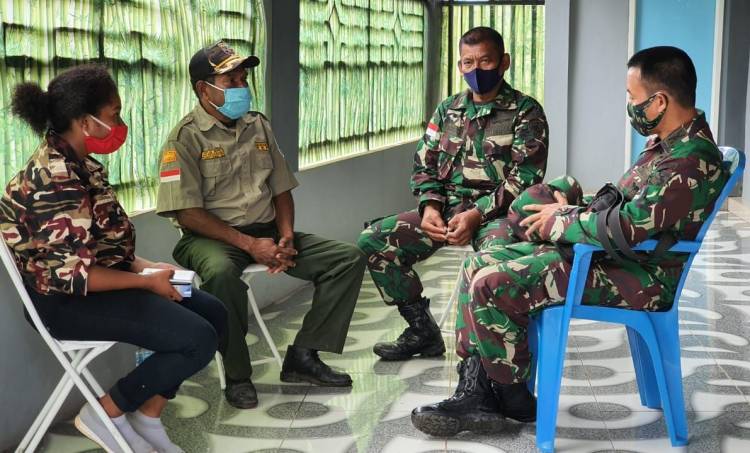 Kasrem 174 Merauke Silaturahmi dengan Ketua FKPPI Boven Digoel