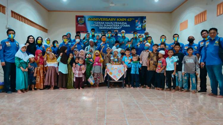 Rayakan HUT Ke-47, DPD KNPI Sumut Santuni Anak Yatim
