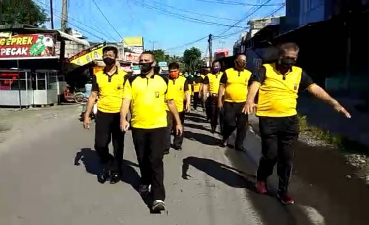 Jaga Fisik dan Kebugaran Tubuh, Polsek Medan Helvetia Gelar Olah Raga Bersama