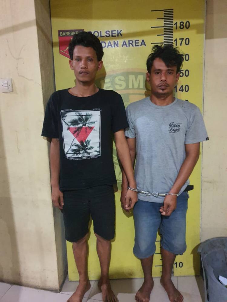 Dua Orang Pelaku Bongkar Rumah Ditangkap Petugas Polsek Medan Area
