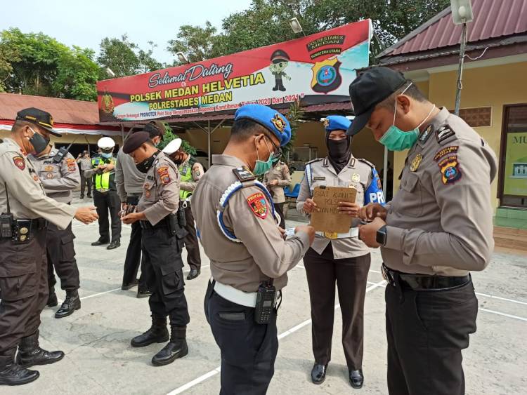 Unit Provost Polsek Medan Helvetia Gelar Operasi Gaktibplin
