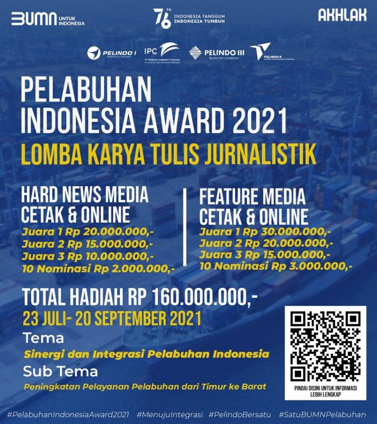 Pelindo Gelar Lomba Karya Tulis Jurnalistik 2021, Begini Persyaratannya