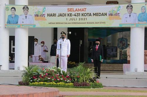 Bobby Nasution Pimpin Upacara Peringatan Hari Jadi Kota Medan ke-431