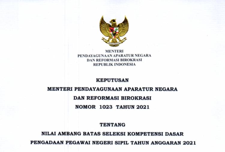 Kementerian PANRB Tetapkan Nilai Ambang Batas SKD Seleksi CPNS 2021, Naik Dibanding Tahun 2019
