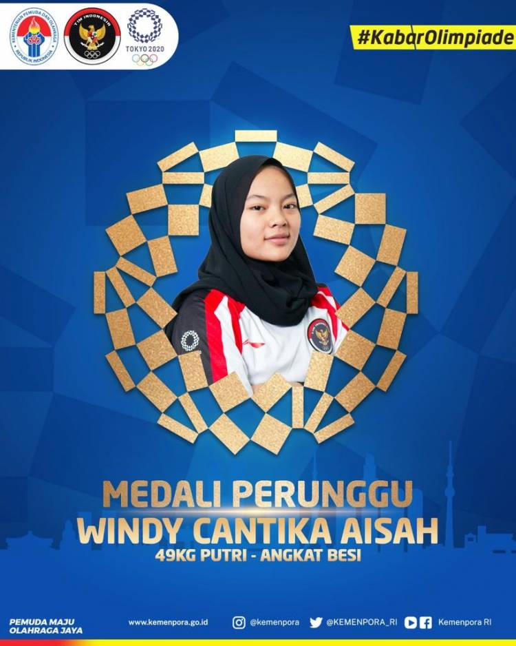 Windy Cantika Aisah Atlet Angkat Besi Raih Medali Pertama untuk Indonesia di Olimpiade Tokyo