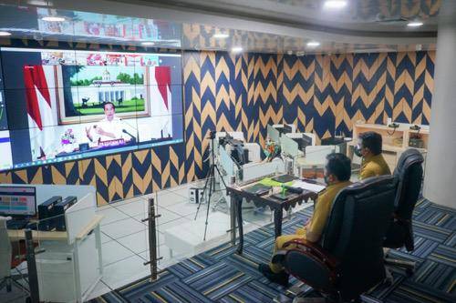 Wali Kota dan Wakil Wali Kota Medan Temu Virtual Bersama Presiden RI, Ikuti Arahan Penanganan Covid-19