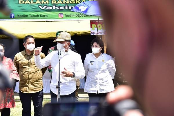 Minta Masyarakat Wajib Pakai Masker, Edy Rahmayadi: Tanah Karo Jangan Sampai Banyak Terpapar Covid-19