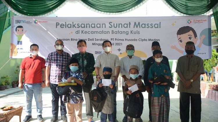 Peduli Kesehatan Anak, Pelindo 1 Gelar Baksos Sunat Massal di Batang Kuis