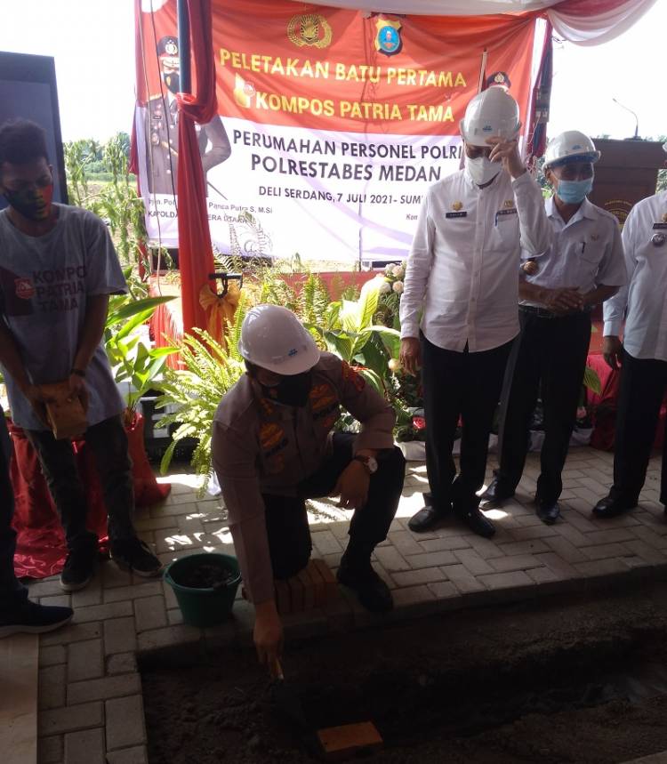Kapolrestabes Medan Resmikan Pembangunan Perumahan Polri di Sunggal