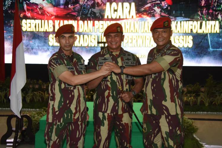 Letkol Inf Rizky Marlon Iriano Silalahi Resmi Jabat Kapen Kopassus