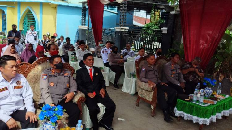 Kasat Binmas Polrestabes Hadiri Pelantikan Pokdar Kamtibmas Bhayangkara Sektor Medan Helvetia