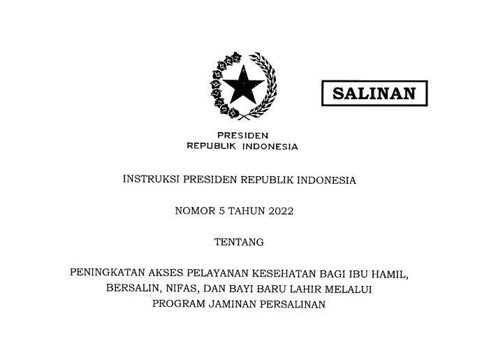 Presiden Jokowi Keluarkan Inpres Peningkatan Akses Kesehatan Bagi Ibu Hamil melalui Jampersal
