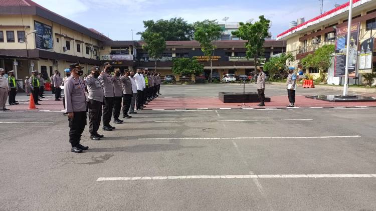 Apel Pagi, Kapolrestabes Medan Tekankan Kepada Anggota Kawal Kunker Presiden RI Medan Dengan Lancar 