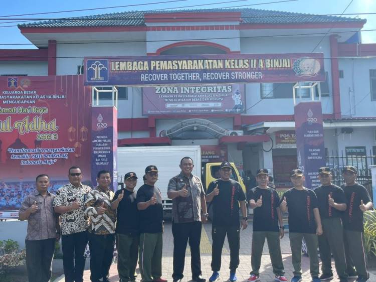 Dandim Langkat Sambangi Lapas Binjai Kanwil Kumham Sumut