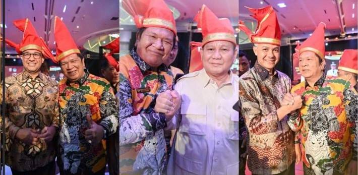 Walikota Padangsidimpuan Berfoto Bersama Ketiga Bacapres pada Rakernas APEKSI XVI