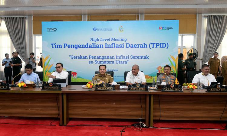 Rapat TPID Bersama Kabupaten/Kota dan Forkopimda, Pj Gubernur Sumut Tekankan Penanganan Inflasi Perlu Ditangani Serius