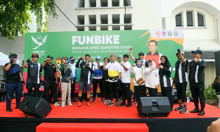 Sosialisasikan PON XXI 2024, PB PON Bersama DPRD Sumut Gelar Funbike