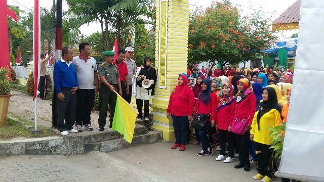 Koramil 07/Stabat Gelar Gerak Jalan Santai