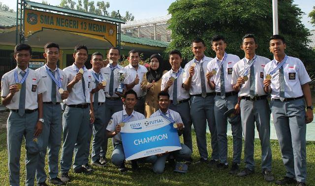 Tim Futsal SMAN 13 Medan Incar Piala Kemenpora