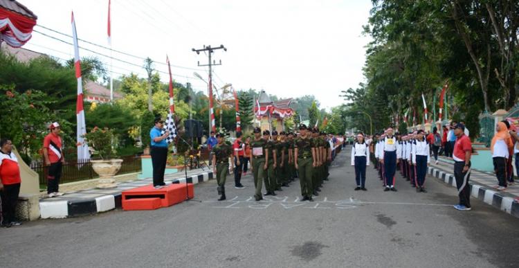 Semarakkan HUT RI ke-72, Dinas Pendidikan Sibolga Gelar Lomba Gerak Jalan Antar Pelajar
