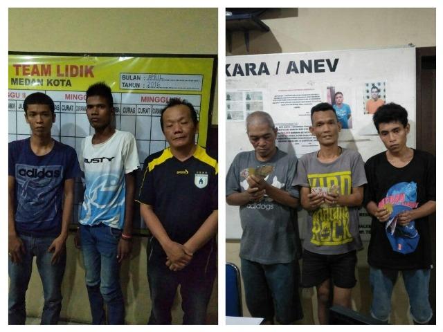 Polsek Medan Kota Gerebek Kampung Narkoba di Multatuli, 6 Pelaku Ikut Diamankan
