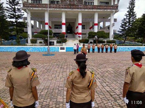 Wabup Tobasa Berangkatkan Kwarcab Pramuka ke Raimuna Nasional Cibubur