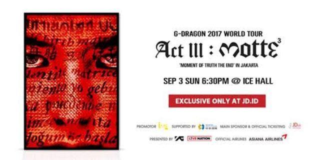 JD.ID Sponsor Utama Konser G-Dragon di Indonesia