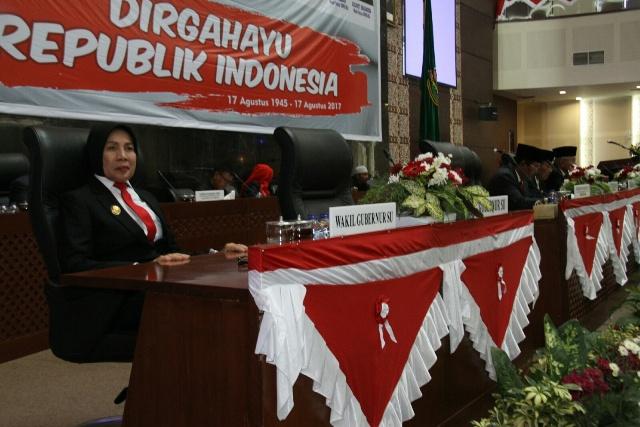 Wagubsu Saksikan Pidato Kenegaraan Presiden RI dalam Peringatan HUT ke-72 RI di DPRD Sumut
