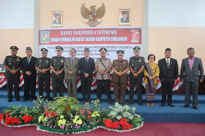 Kasrem 022/PT Hadiri Rapat Paripurna DPRD Simalungun