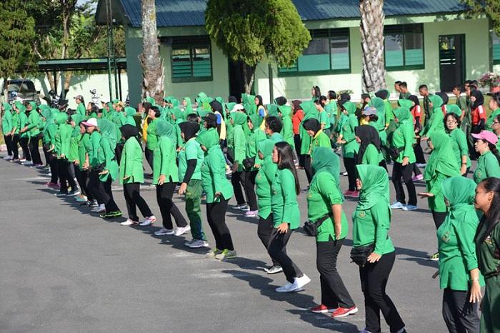 Korem 022/PT Laksanakan Latihan Gabugan Tari Gemu Famire