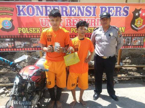 Jambret Tas Milik Zuraidah Baby, Dua ABG Ini Ditangkap Tim Pegasus Polsek Sunggal 